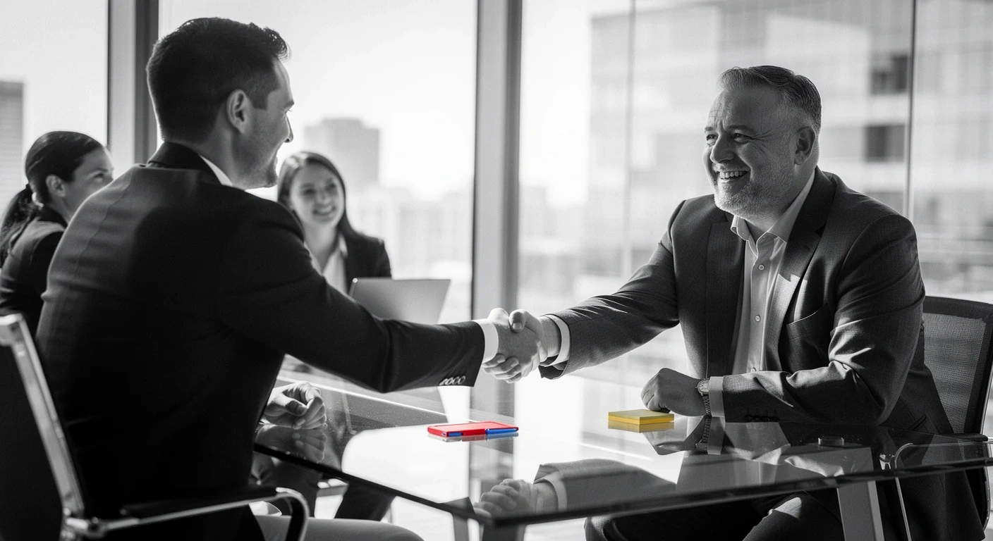 Professional motivation test in a bright modern office