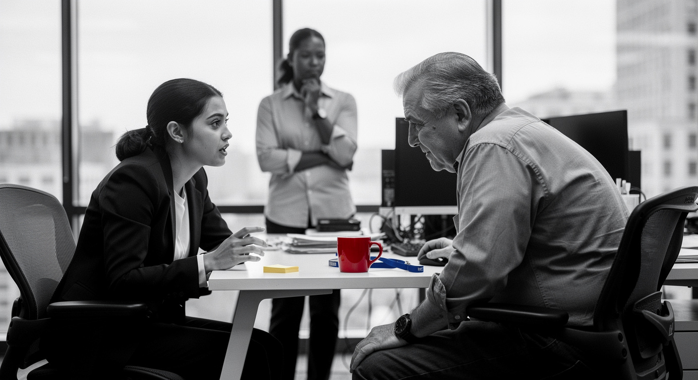 Interactions dequipe diversifiees dans un bureau moderne.