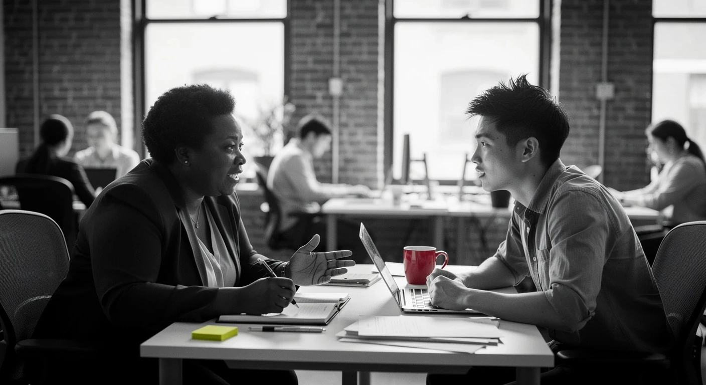 Entretien divers pour illustrer biais cognitifs recrutement.