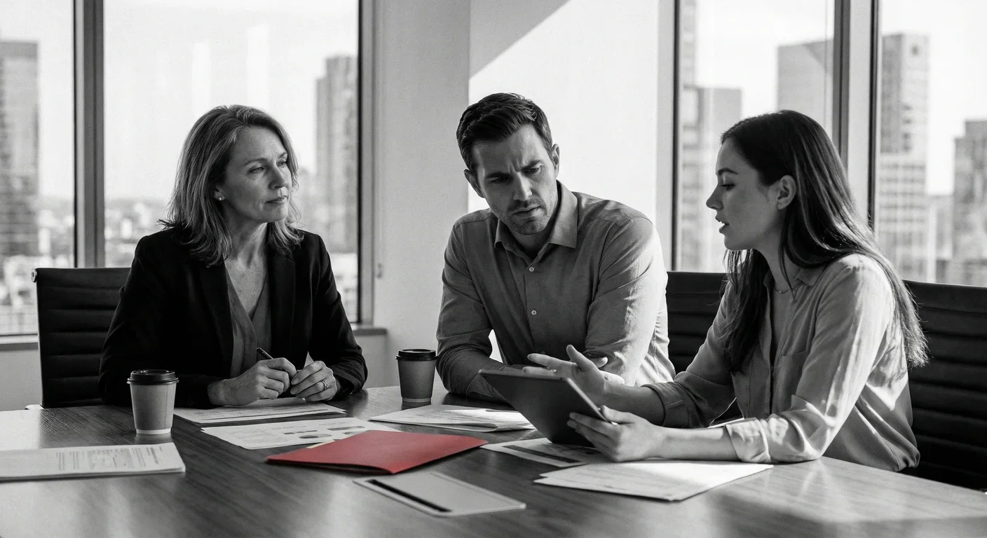 Candidat en entretien, construit une relation pour l'avenir professionnel.