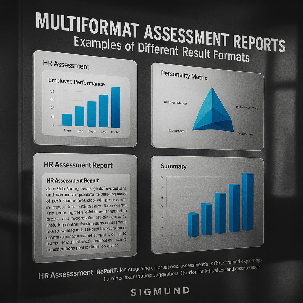 Rapports d'évaluation multi-formats Exemples de différents formats de résultats